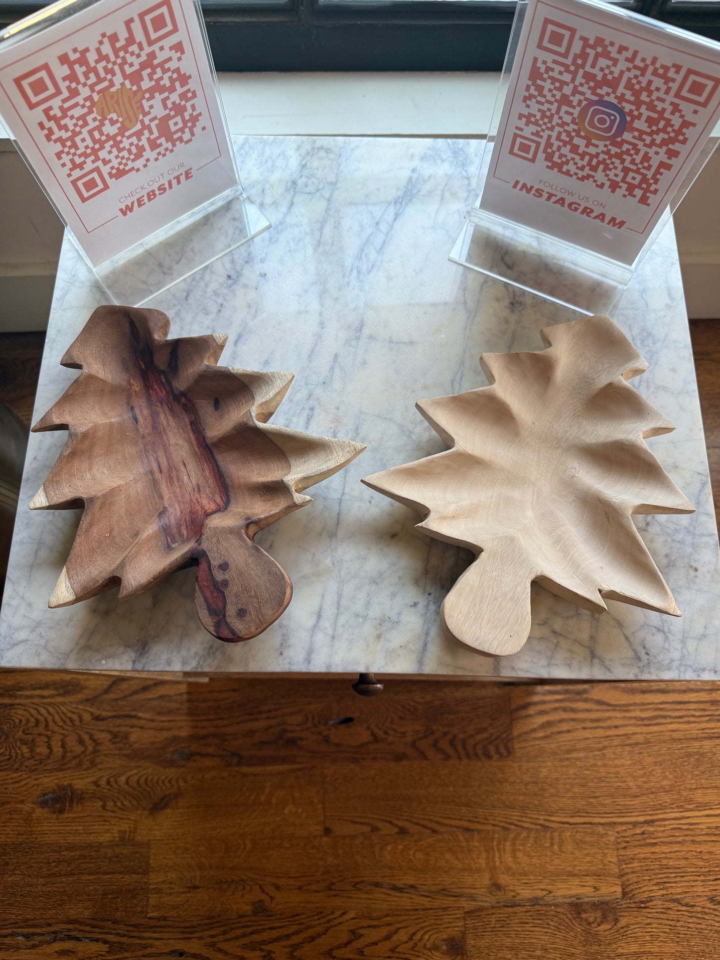 Wooden Christmas Tree Tray