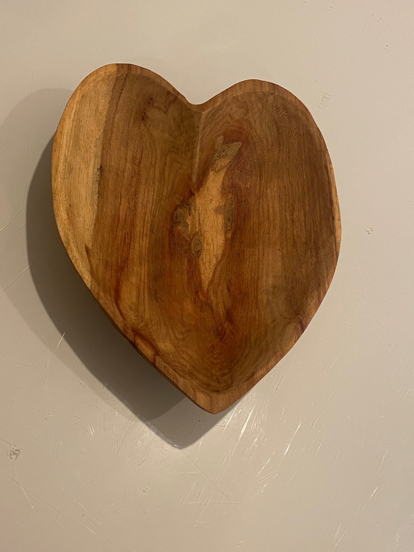 Heart Shaped Wooden Bowl