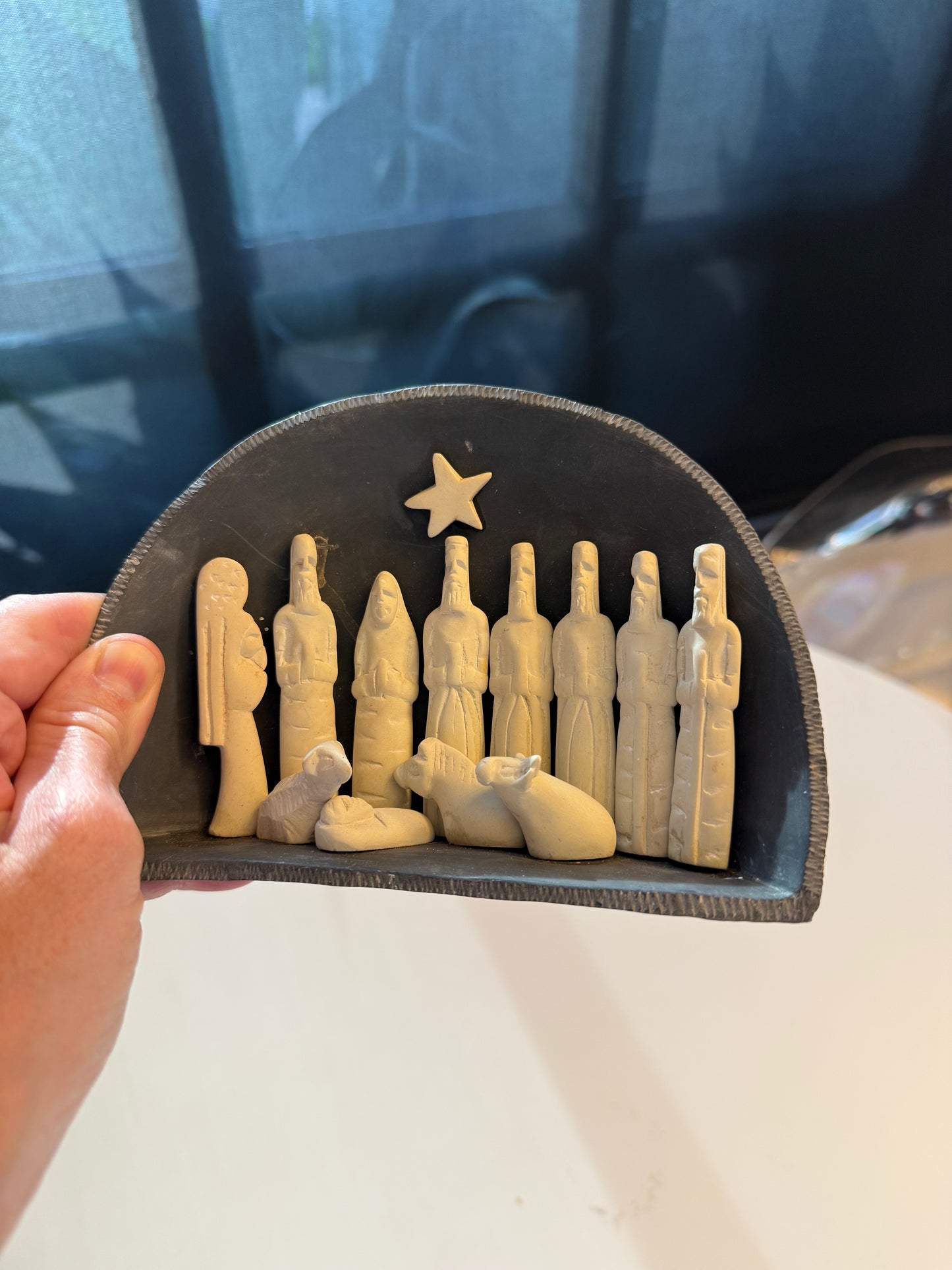 Carved Stone Nativity Set