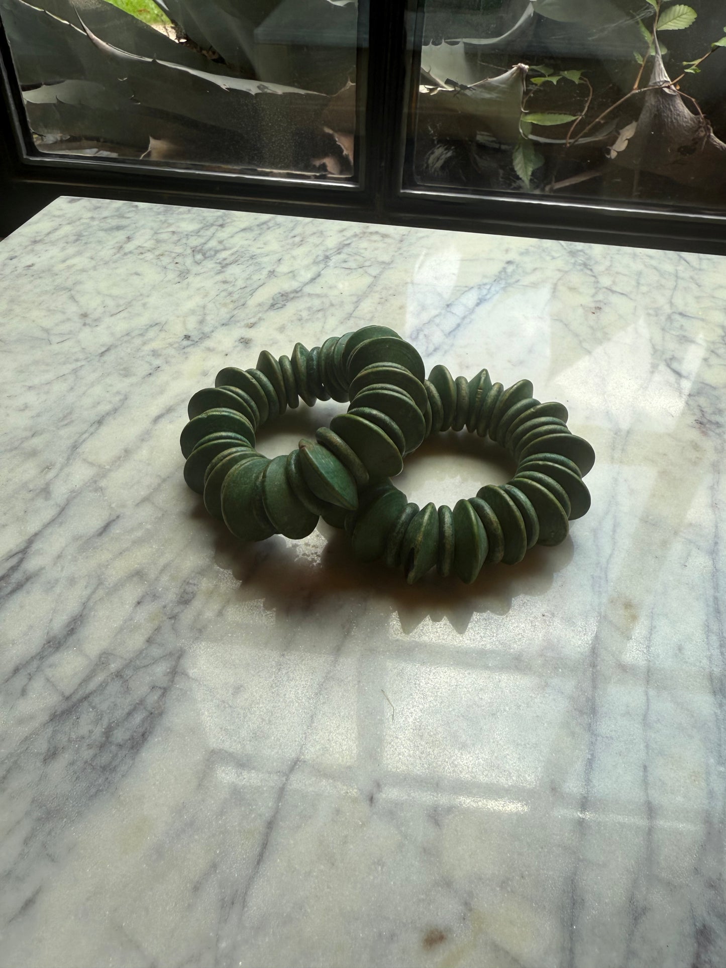 Green Large Bead Bracelet