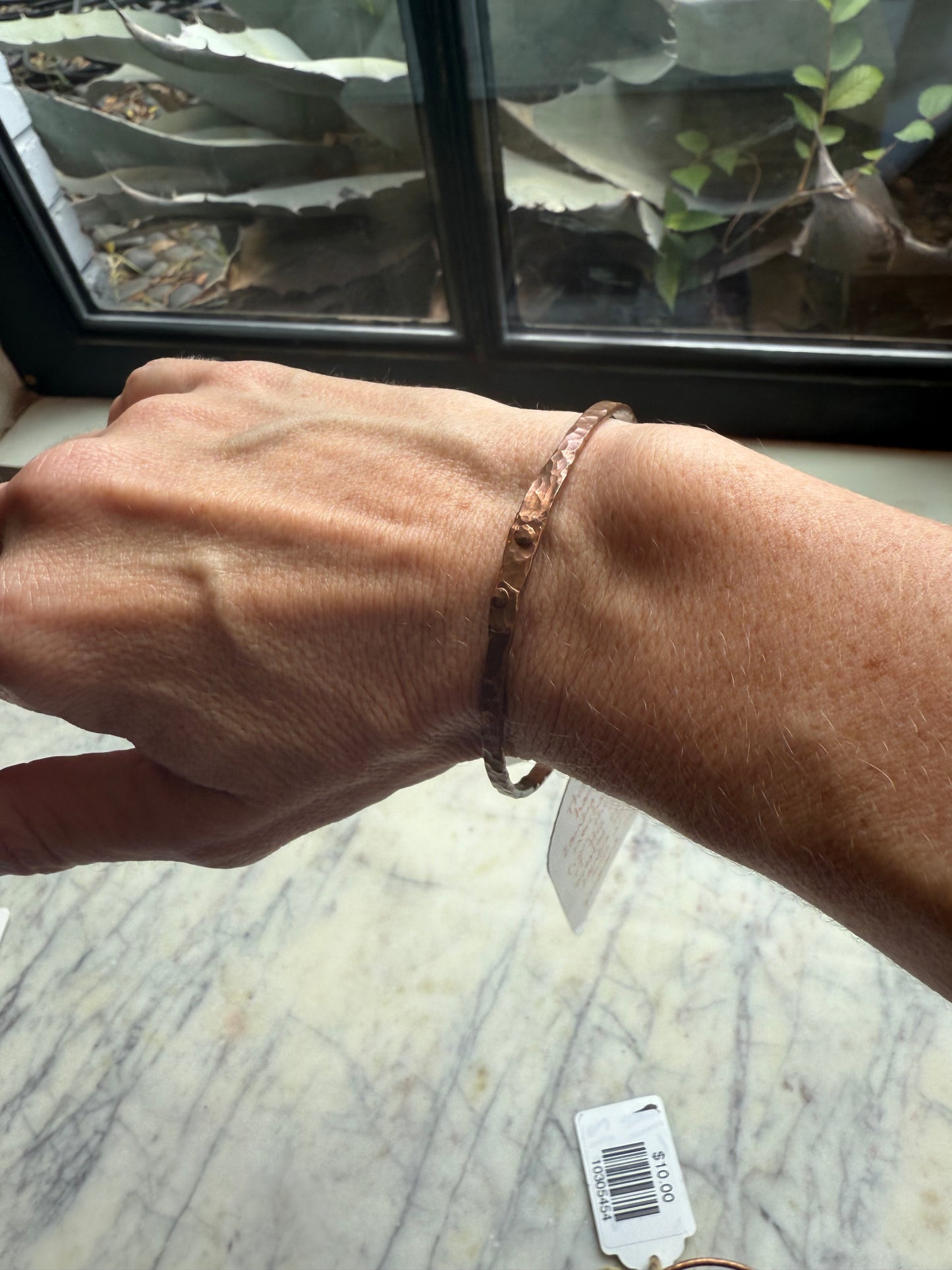 Copper and Fabric Bangles