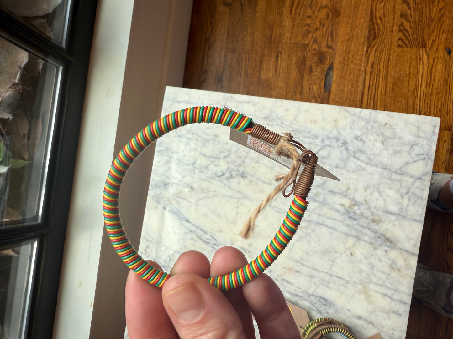 Copper and Fabric Bangles