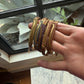 Copper and Fabric Bangles