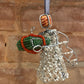White Beaded Angel Christmas Ornament