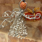 White Beaded Angel Christmas Ornament