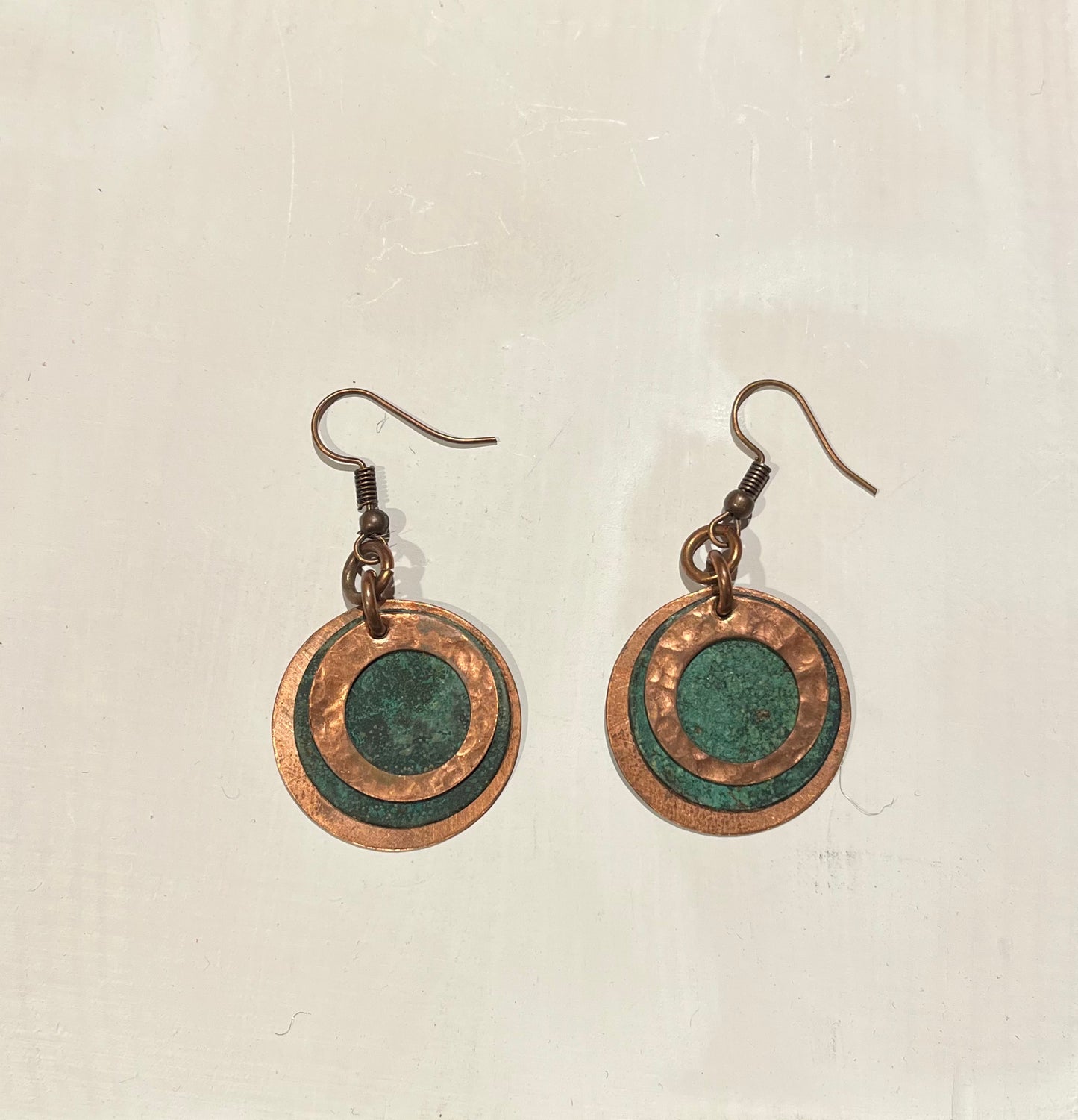 Green Copper Earrings